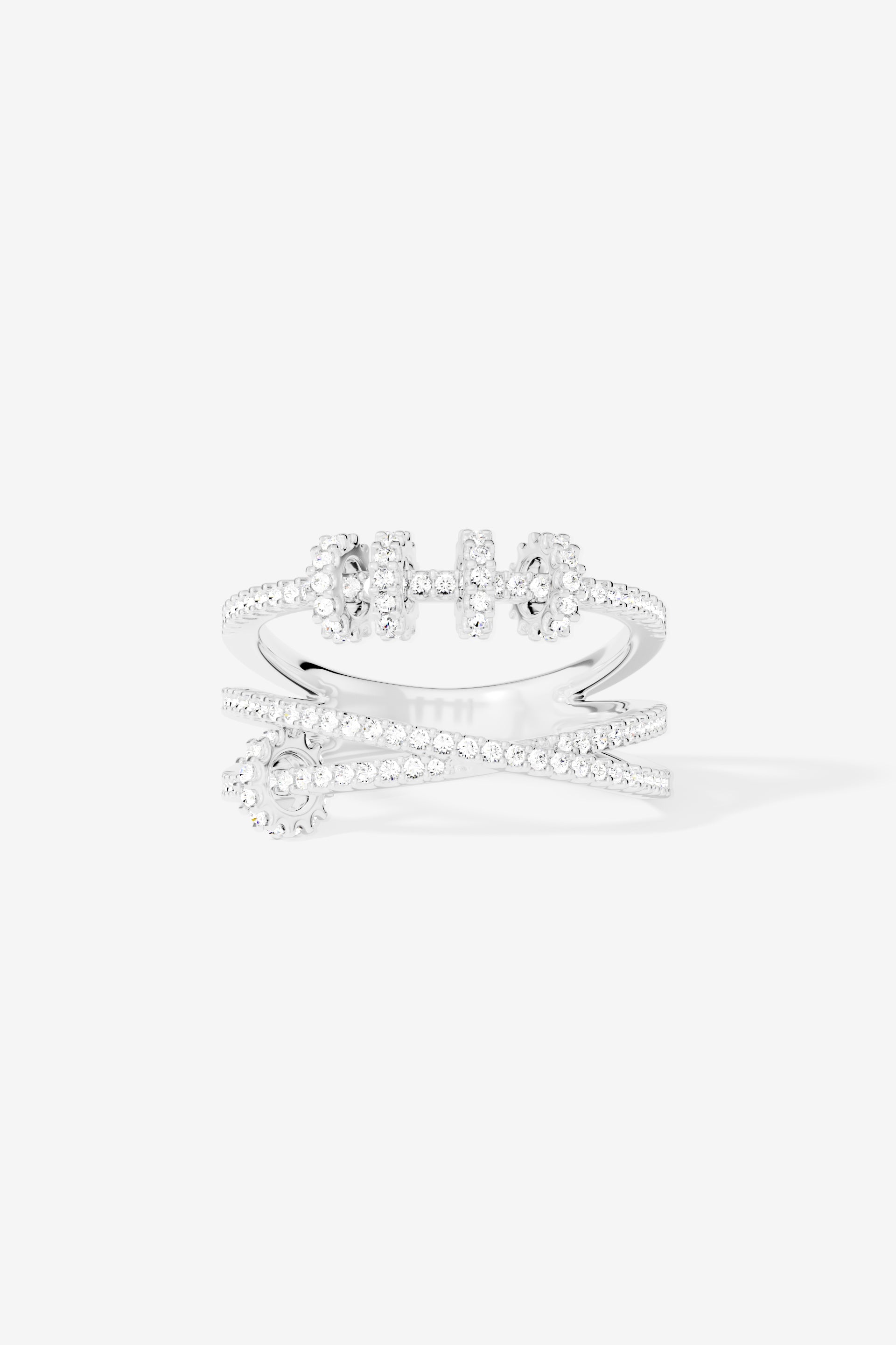 APM monaco Prinzessin Wishbone Ring Silber mit Cubic sold Zirkonia