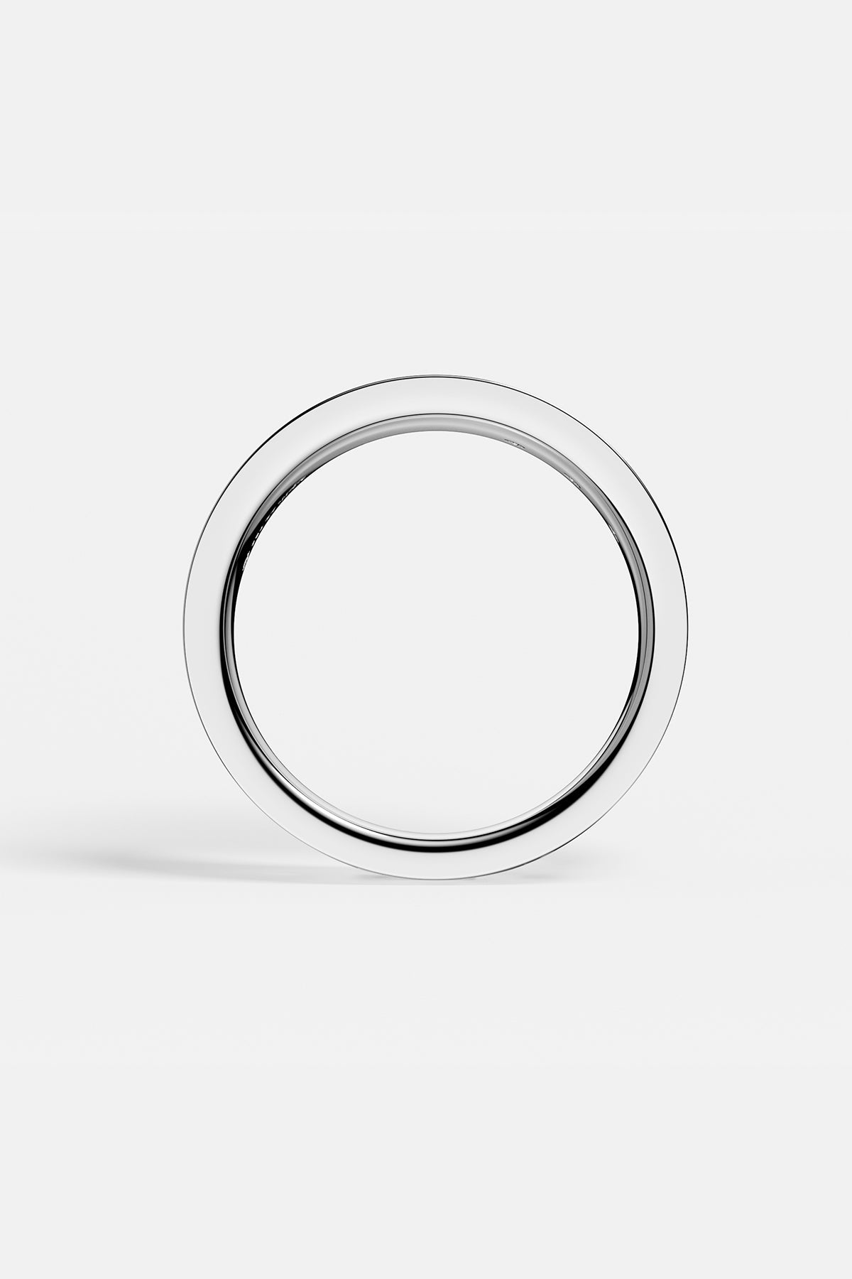 APM MONACO love morse code ring in silver on white background