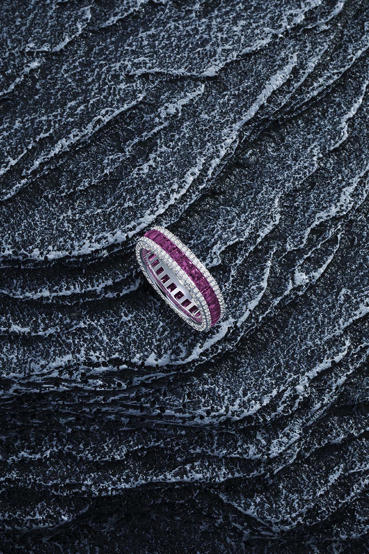 Fuchsia Pavé Ring