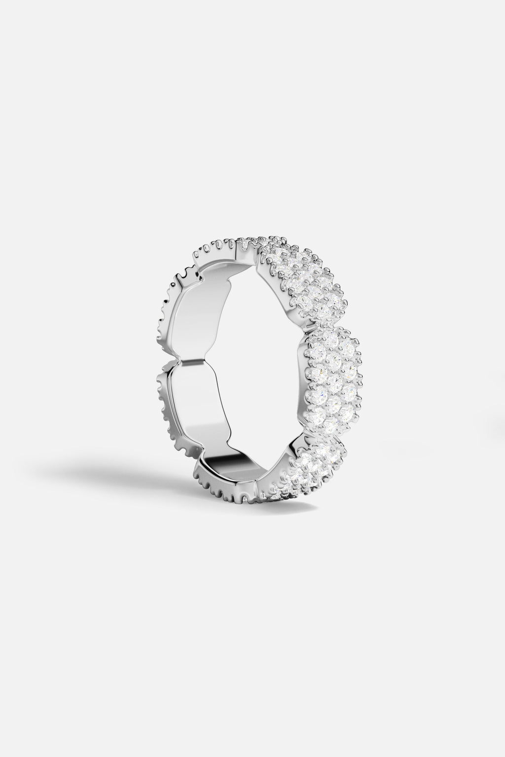 Dainty Silver Pavé Ring APM Monaco