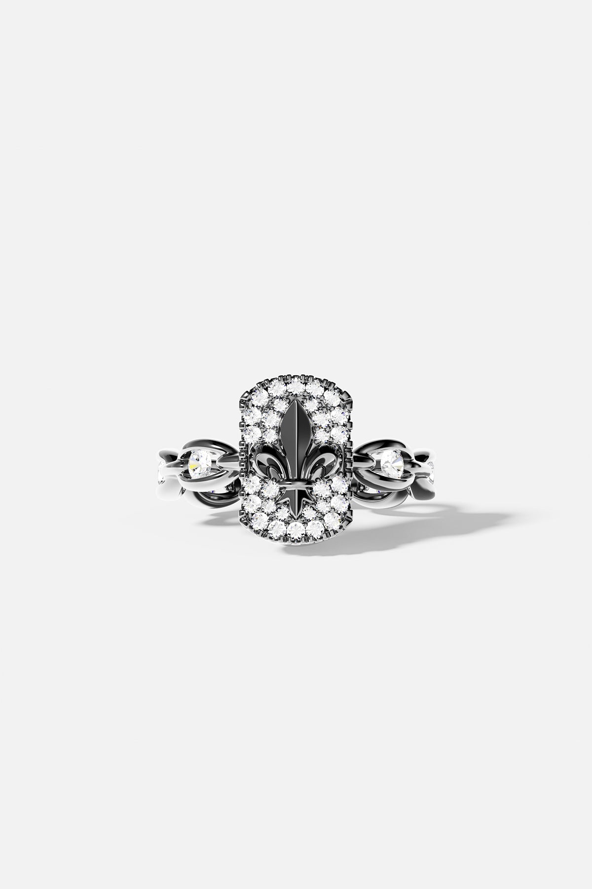 Fleur de Lis Pavé Chain Ring