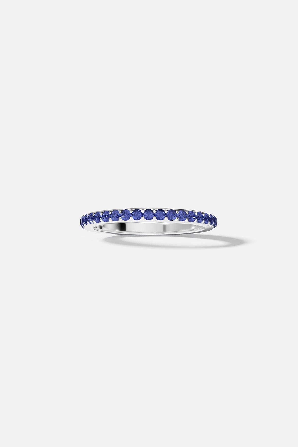 Blue Linear Pavé Ring