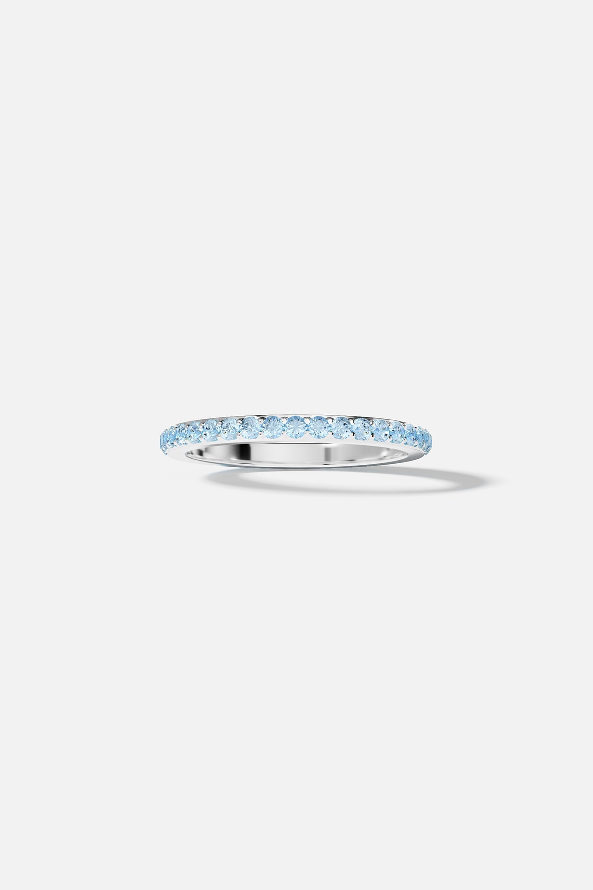 Aqua Linear Pavé Ring