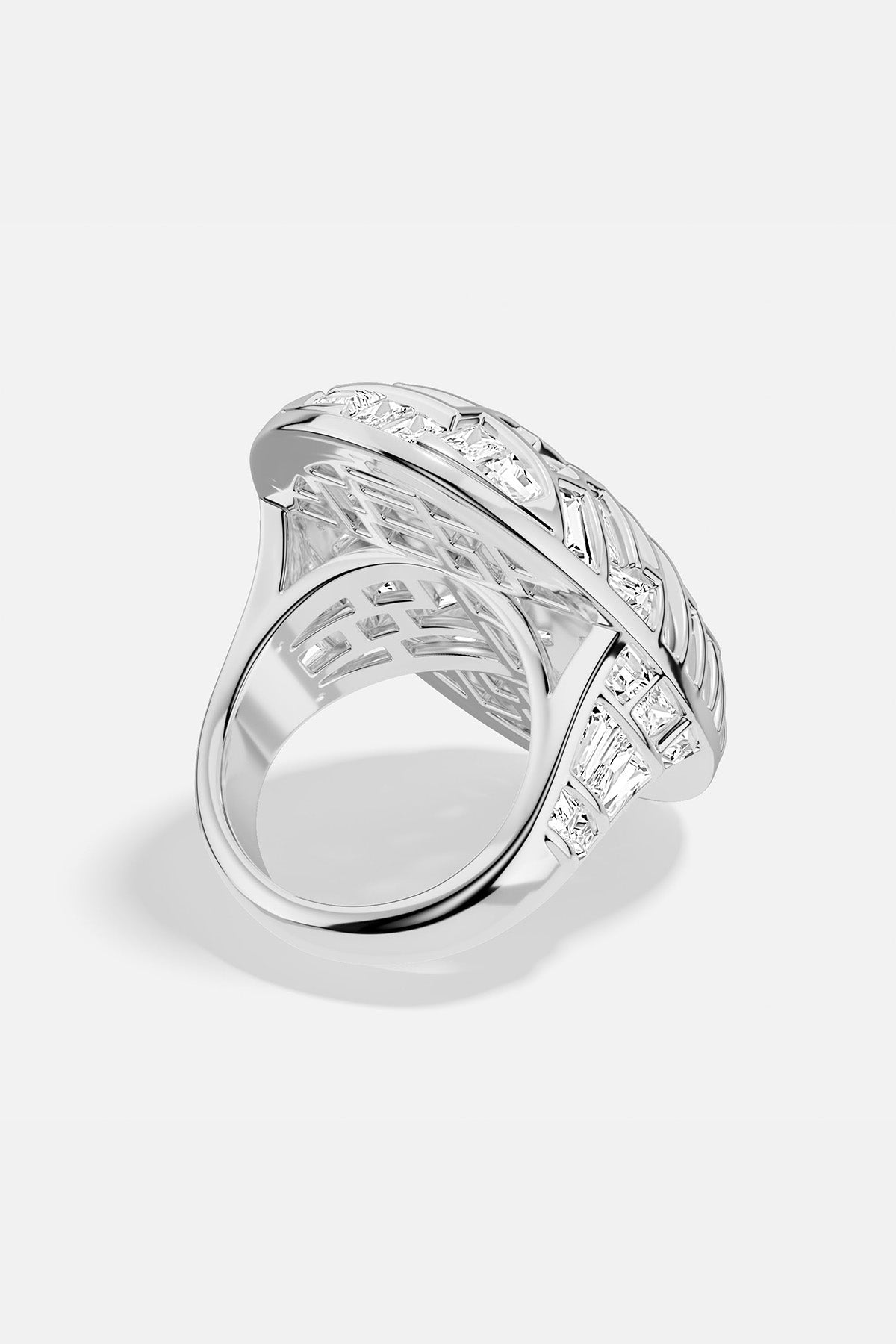APM MONACO statement labyrinth ring in silver 