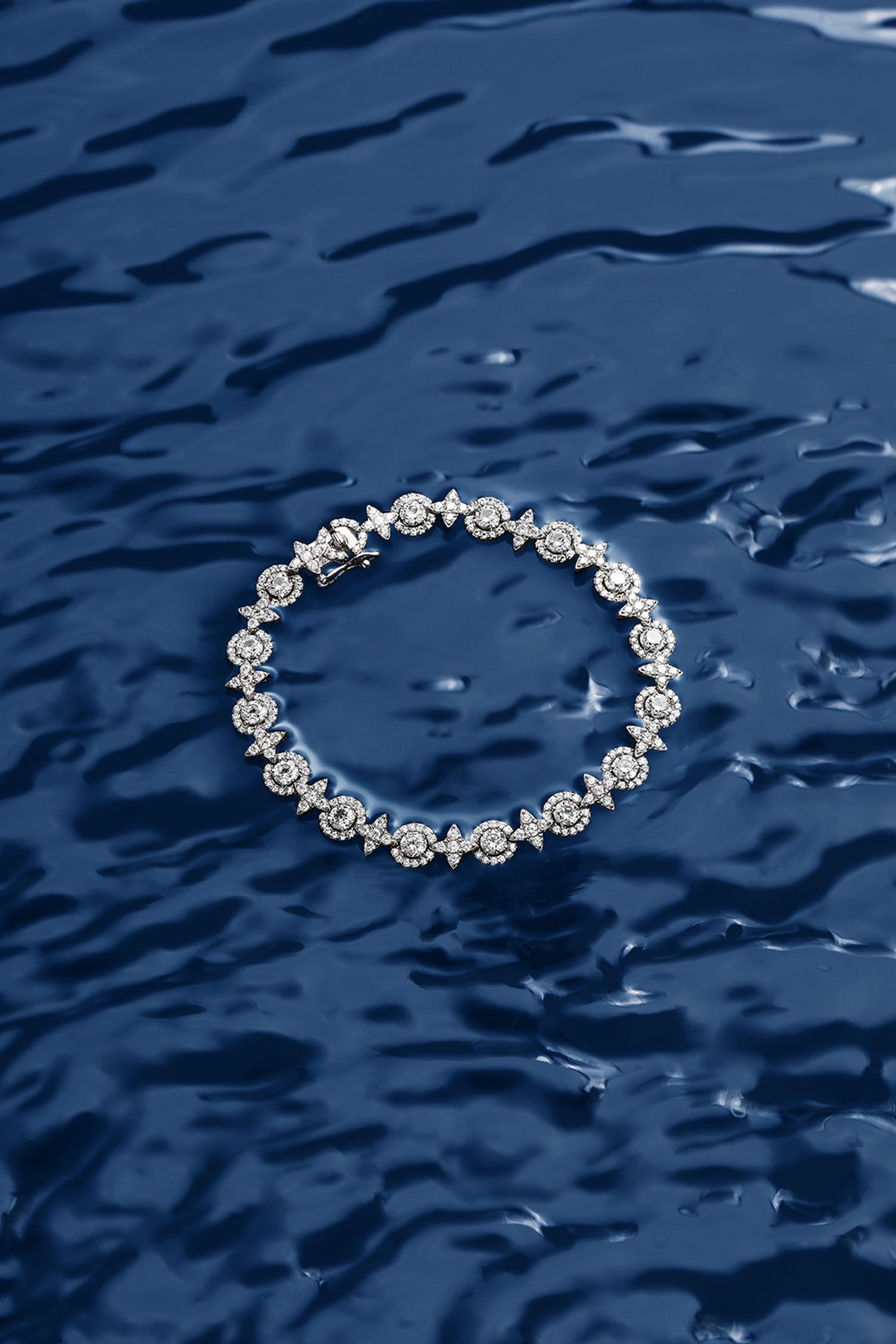APM Monaco Pave Meteorites And Circles Bracelet in Silver