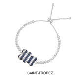 Saint-Tropez Yummy可调节银珠手链