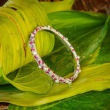 Pavé Fuchsia Bangle with Pearls
