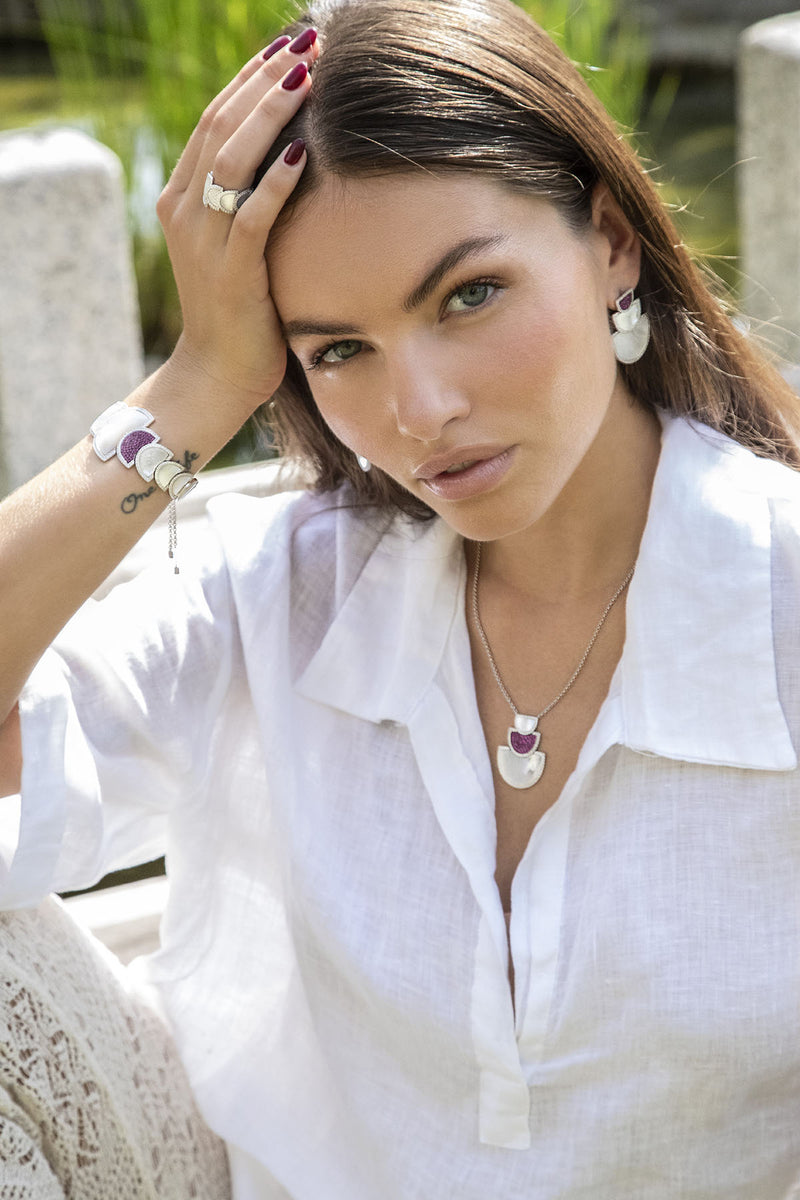APM Monaco - Half Moon Adjustable Bracelet with Nacre