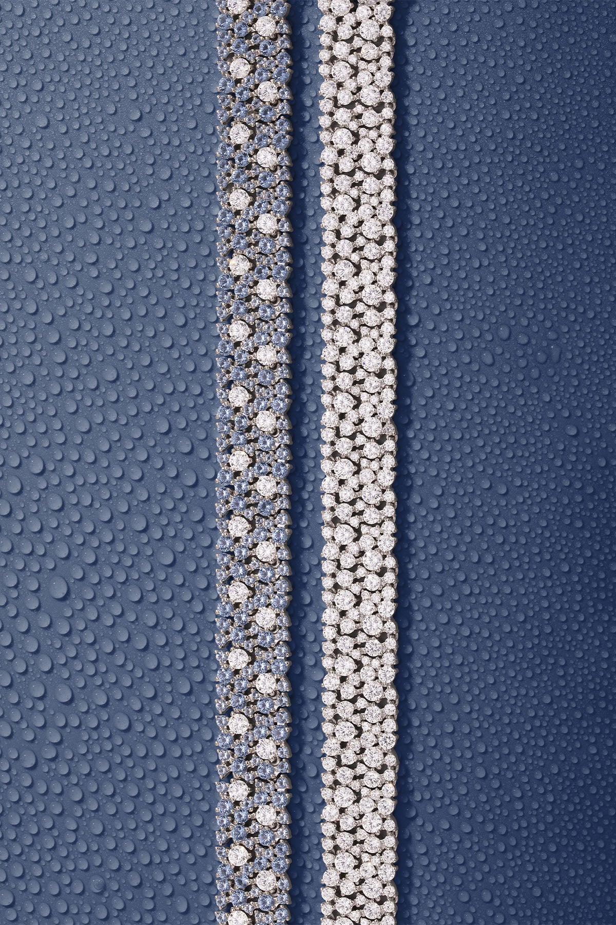 APM Monaco White And Lagoon Blue Pave Bracelet in Silver