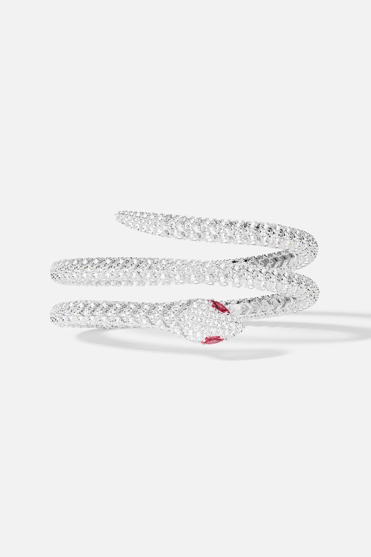 Pavé Kaa Double Wrap-Around Bangle