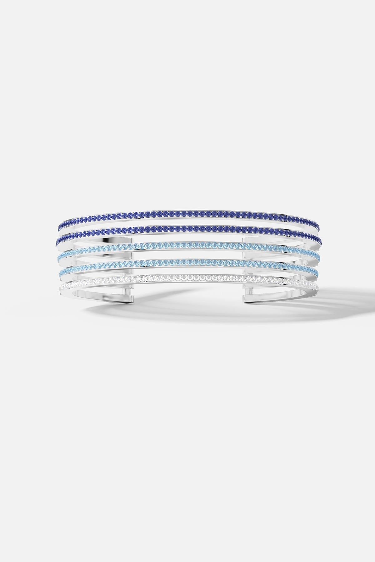 Aqua Linear Pavé Bangle