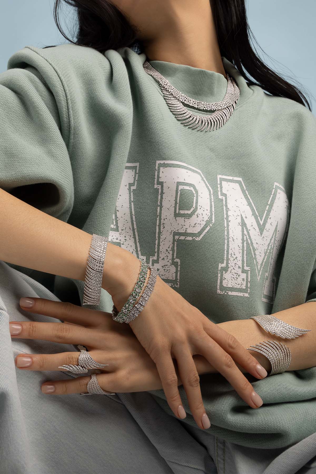 APM Monaco Palm Bracelet in Silver