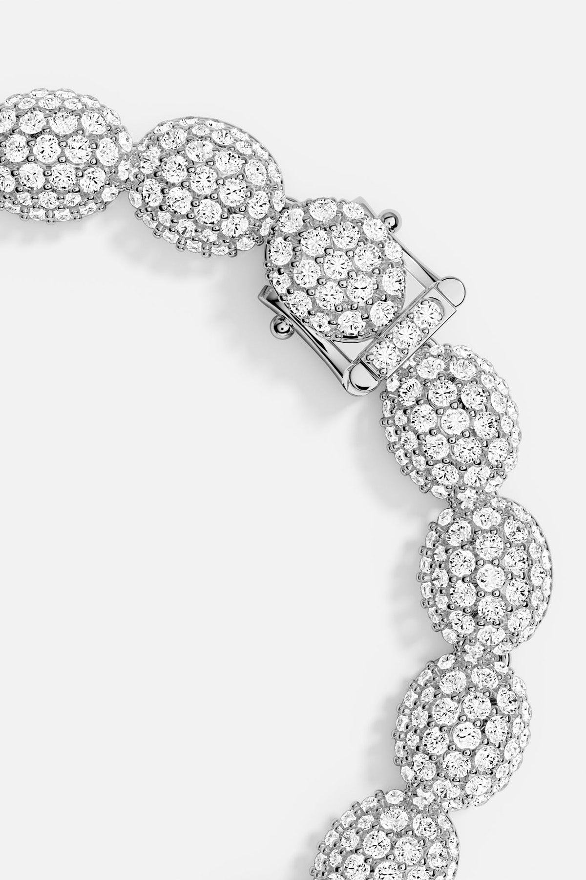 APM MONACO pave bracelet in silver on a white background
