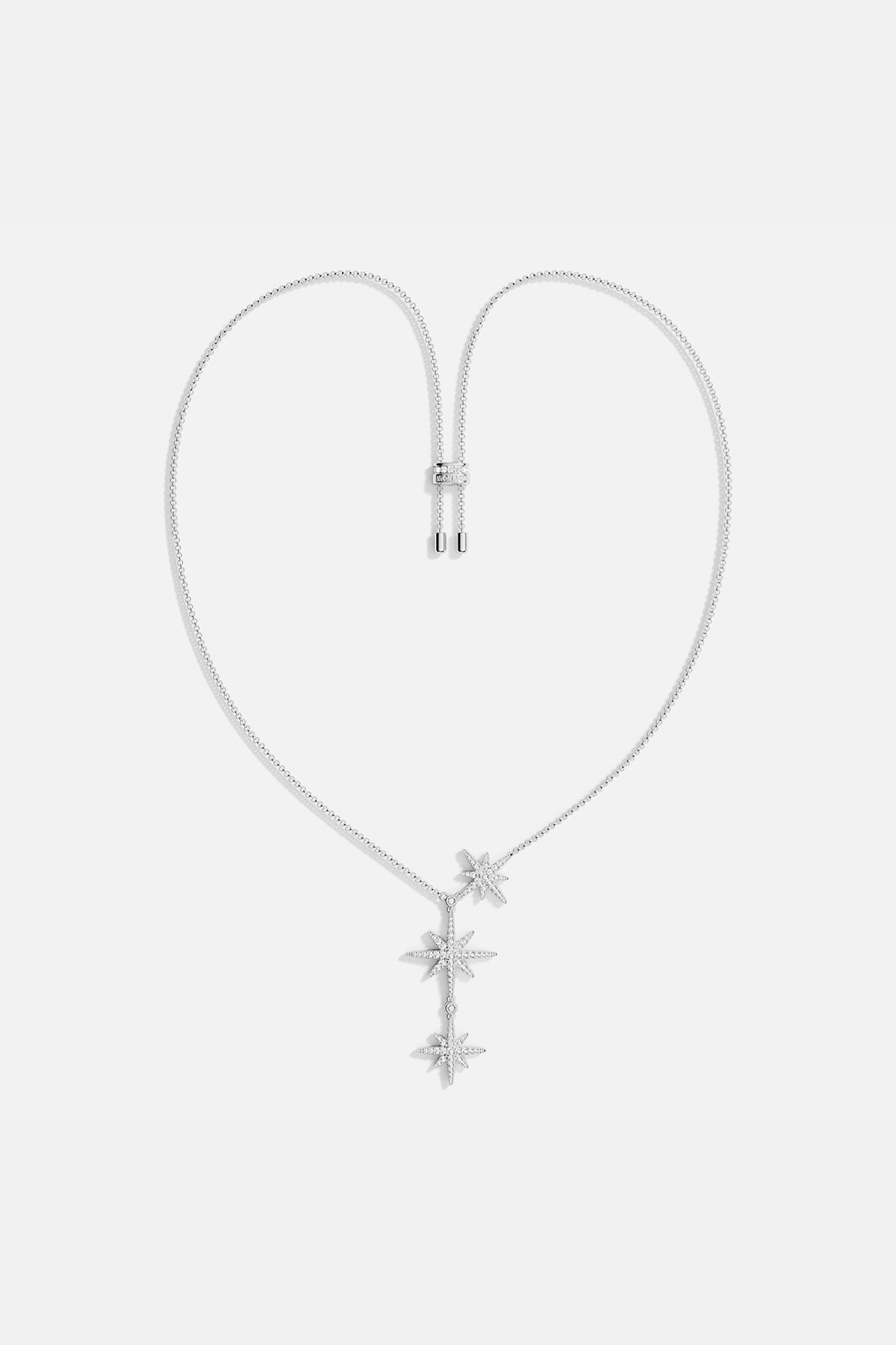 Necklaces APM Monaco: silver-tone adjustable necklace with three star-shaped pendants.