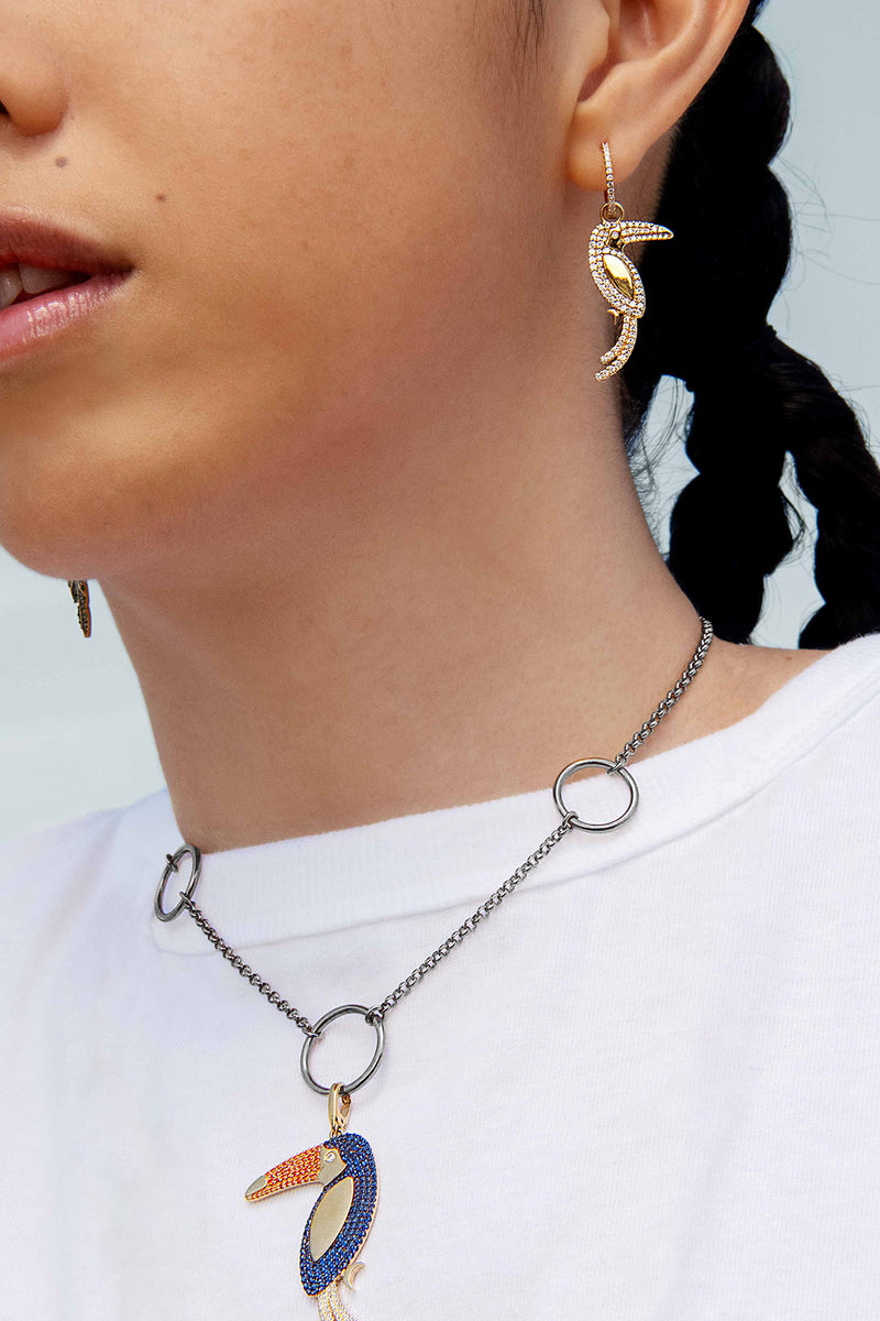 APM Monaco 3-Hoop Adjustable Necklace in Silver