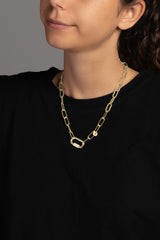 APM Monaco Chain Necklace With Sliding Ring in Yellow Gold
