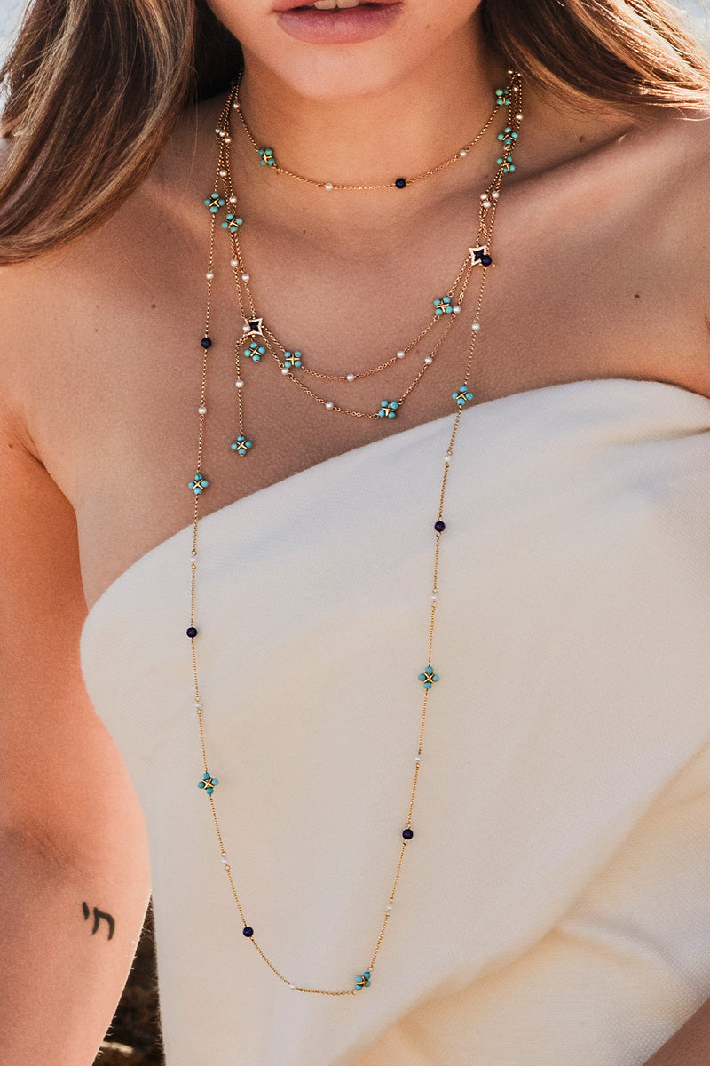 APM Monaco Versatile Wrap-Around Necklace in Yellow Gold