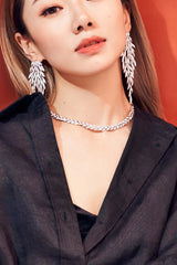 APM Monaco Leaf Choker in Silver