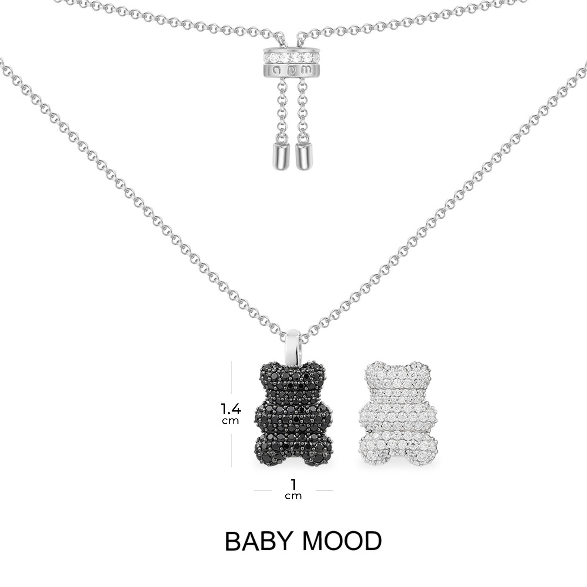 APM Moanco Yummy Bear Necklace in Silver