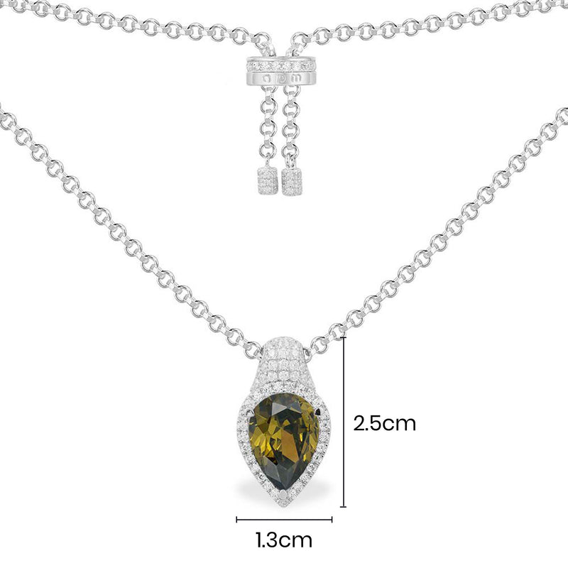 Khaki Pear Adjustable Necklace
