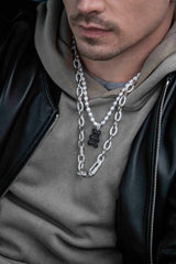 APM Monaco Pavé Chain Necklace in Silver