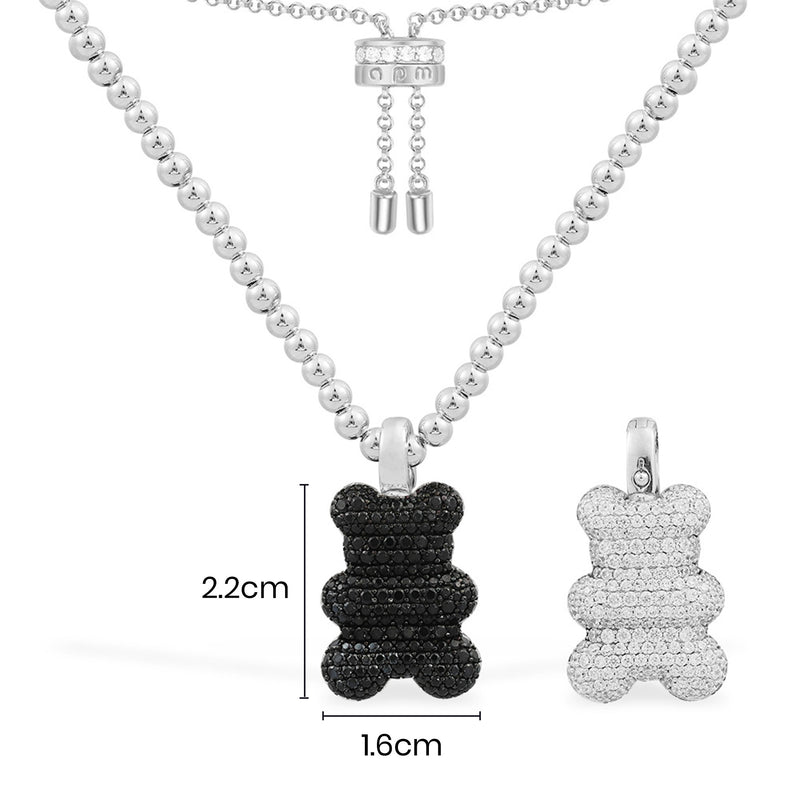 Mood Yummy Bear Adjustable Necklace with Beads