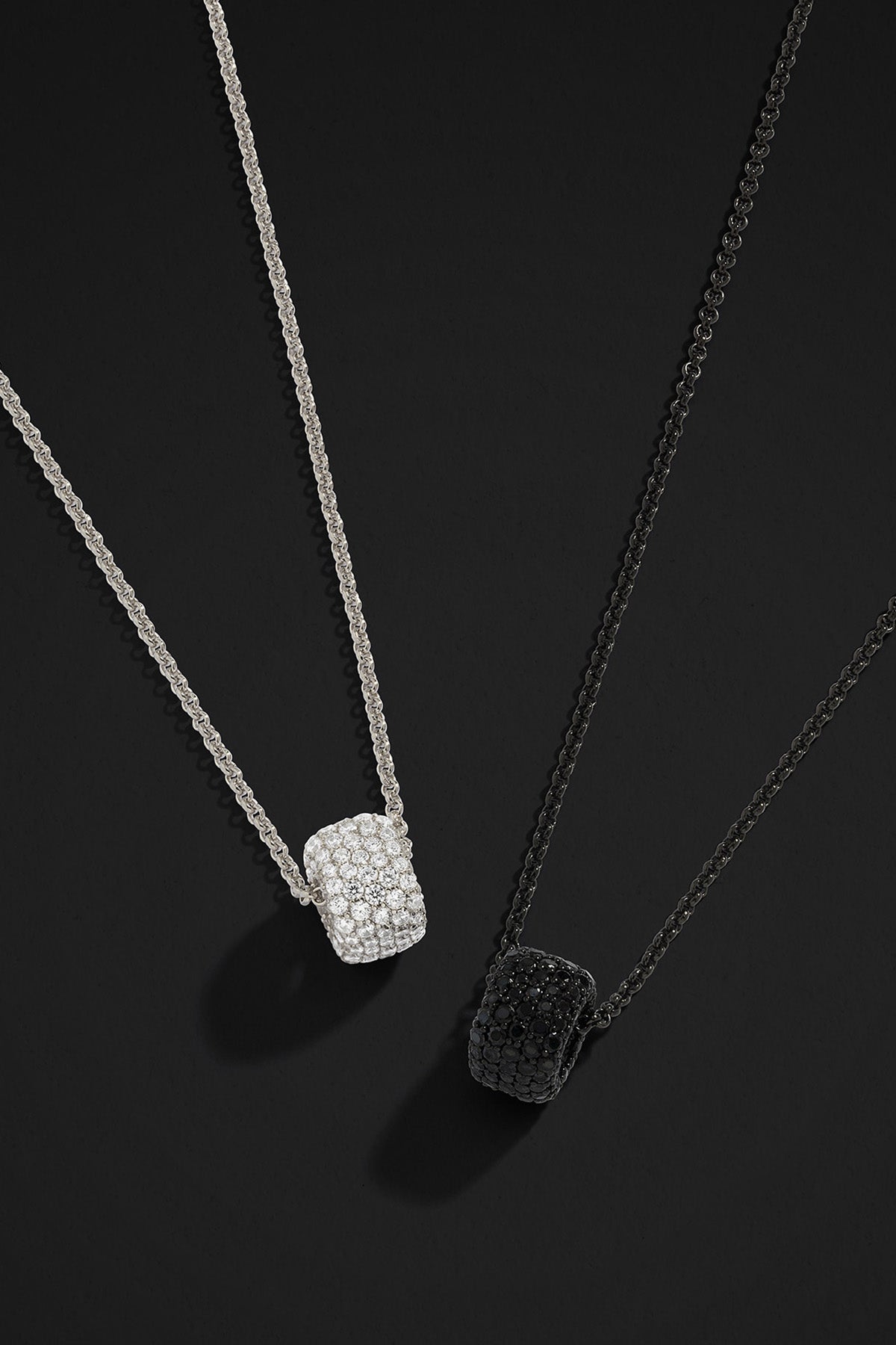 APM Monaco Adjustable Necklace With Pave Ring In Silver
