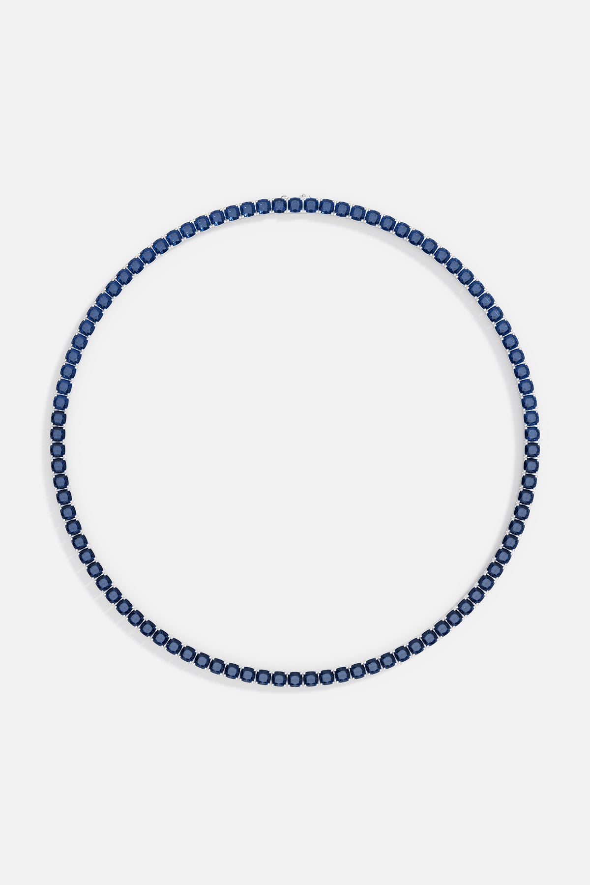 APM Monaco Blue Square Choker in Silver