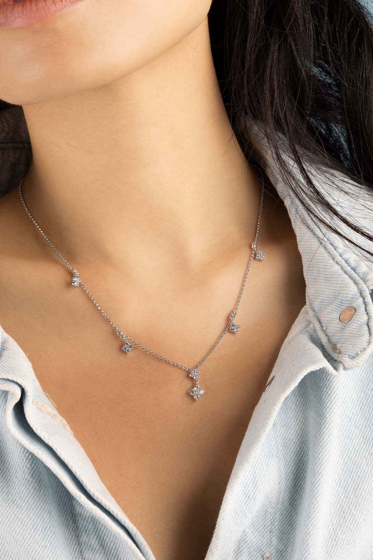 APM Monaco Spark Adjustable Necklace in Silver