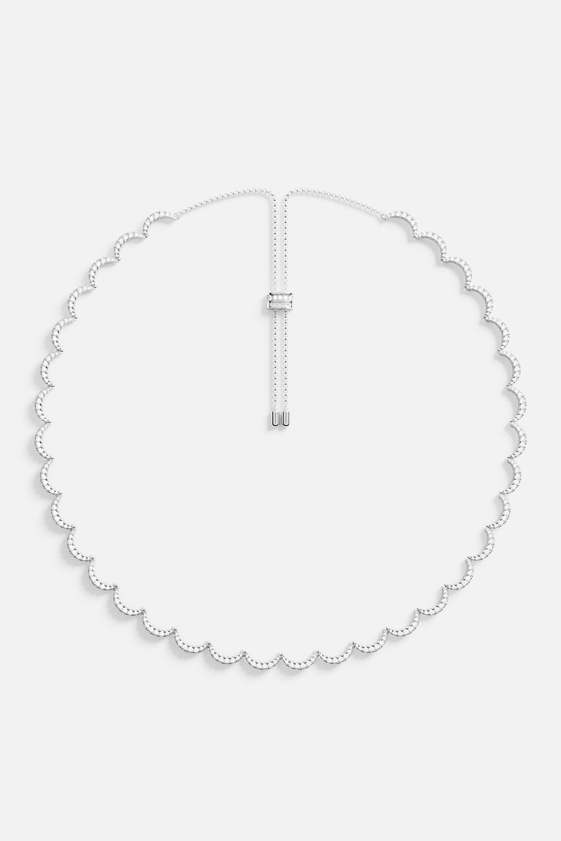 Wavy Silver Adjustable Necklace