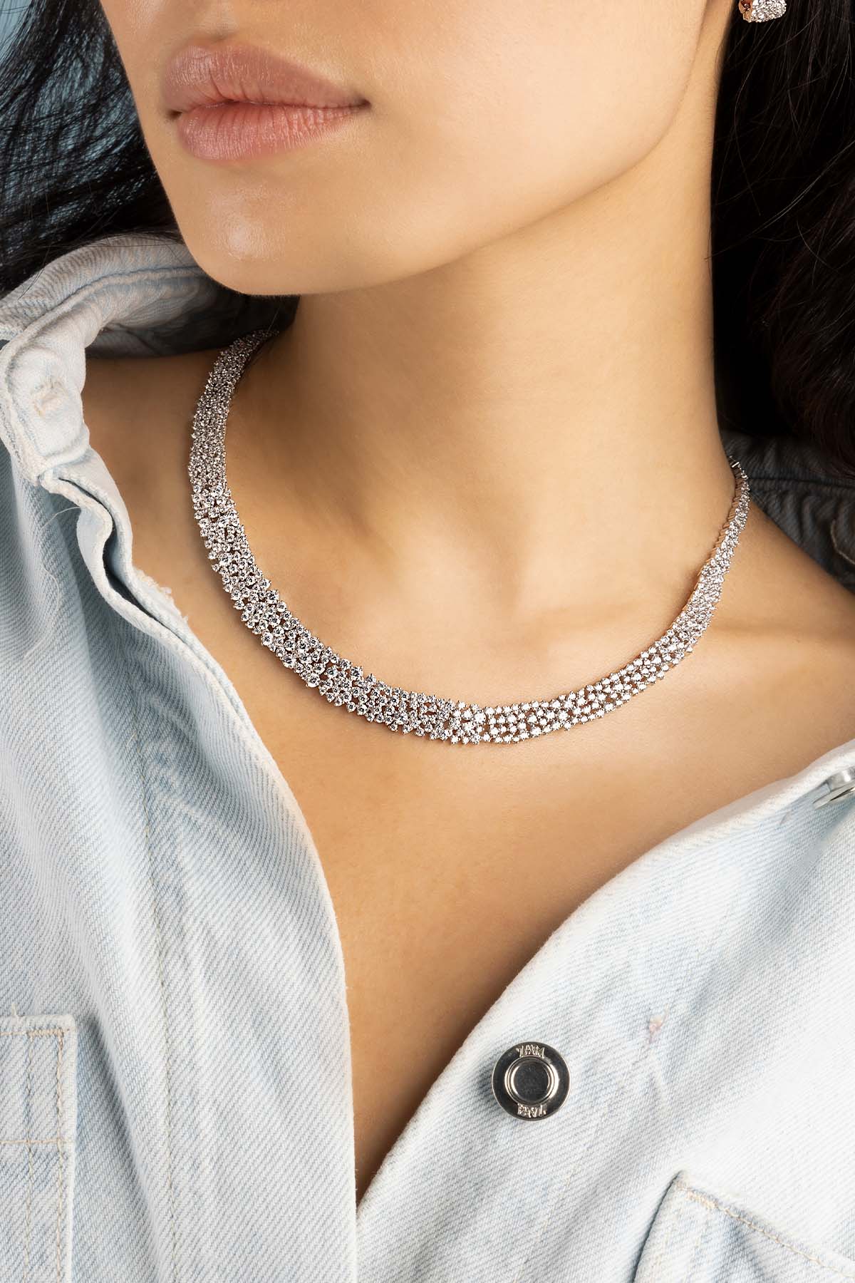 APM Monaco Drop Choker in Silver