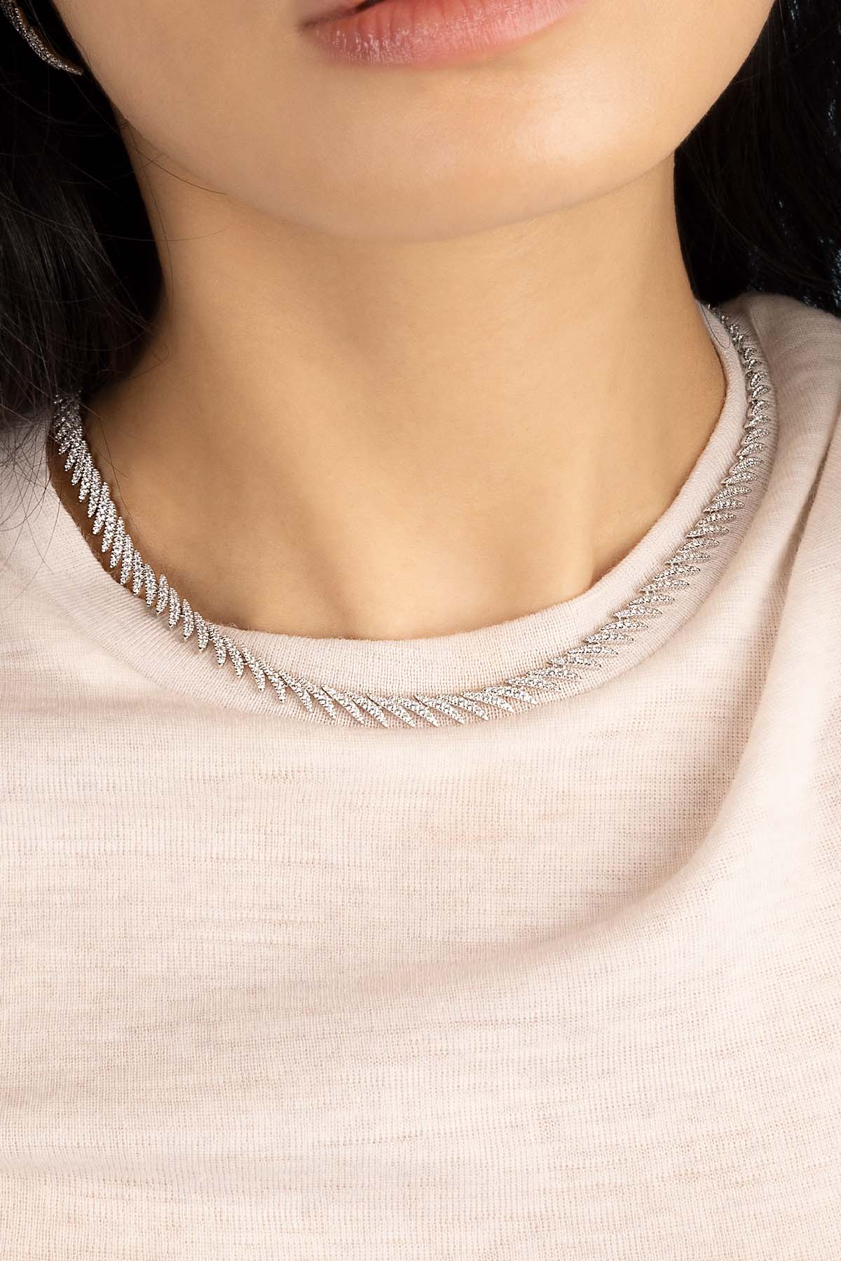 APM Monaco Palm Choker in Silver