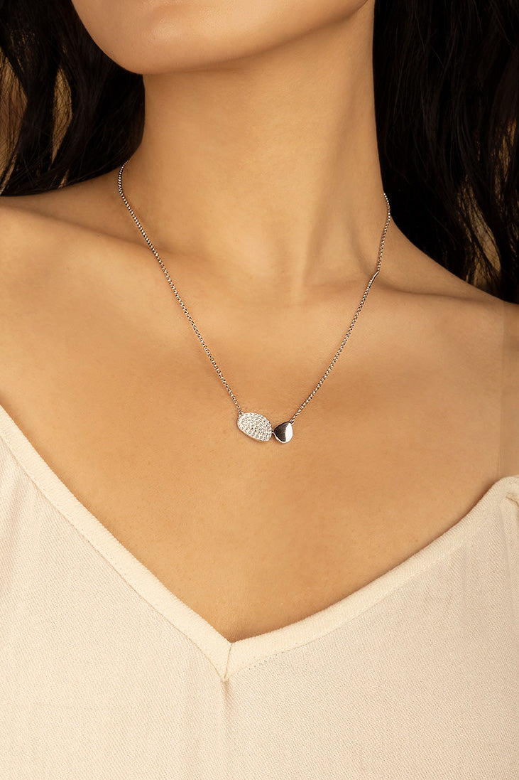 APM Monaco Galet Adjustable Necklace in Silver