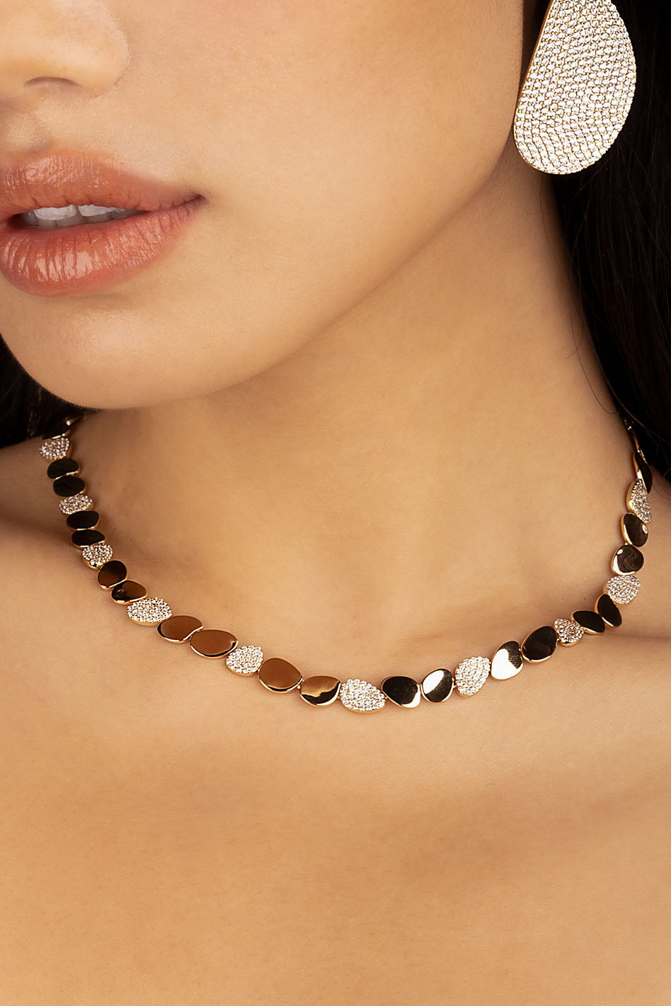 Galet Choker in silver