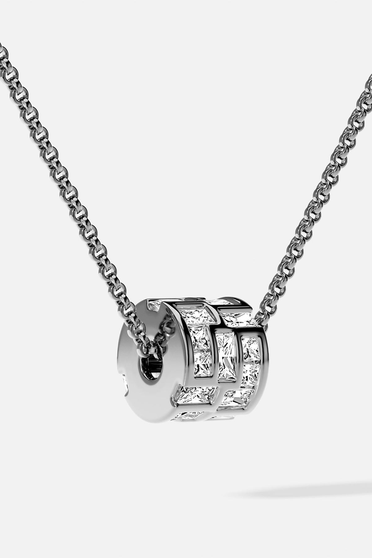 Close-up of APM MONACO labyrinth adjustable choker in silver