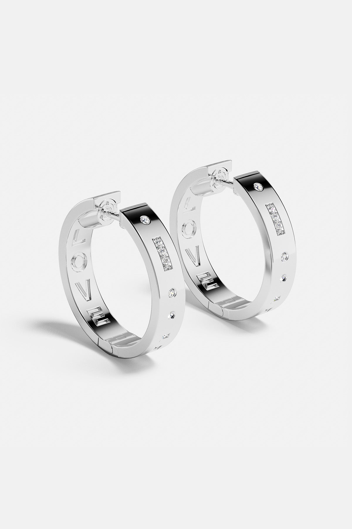 LOVE Morse Code Hoop Earrings