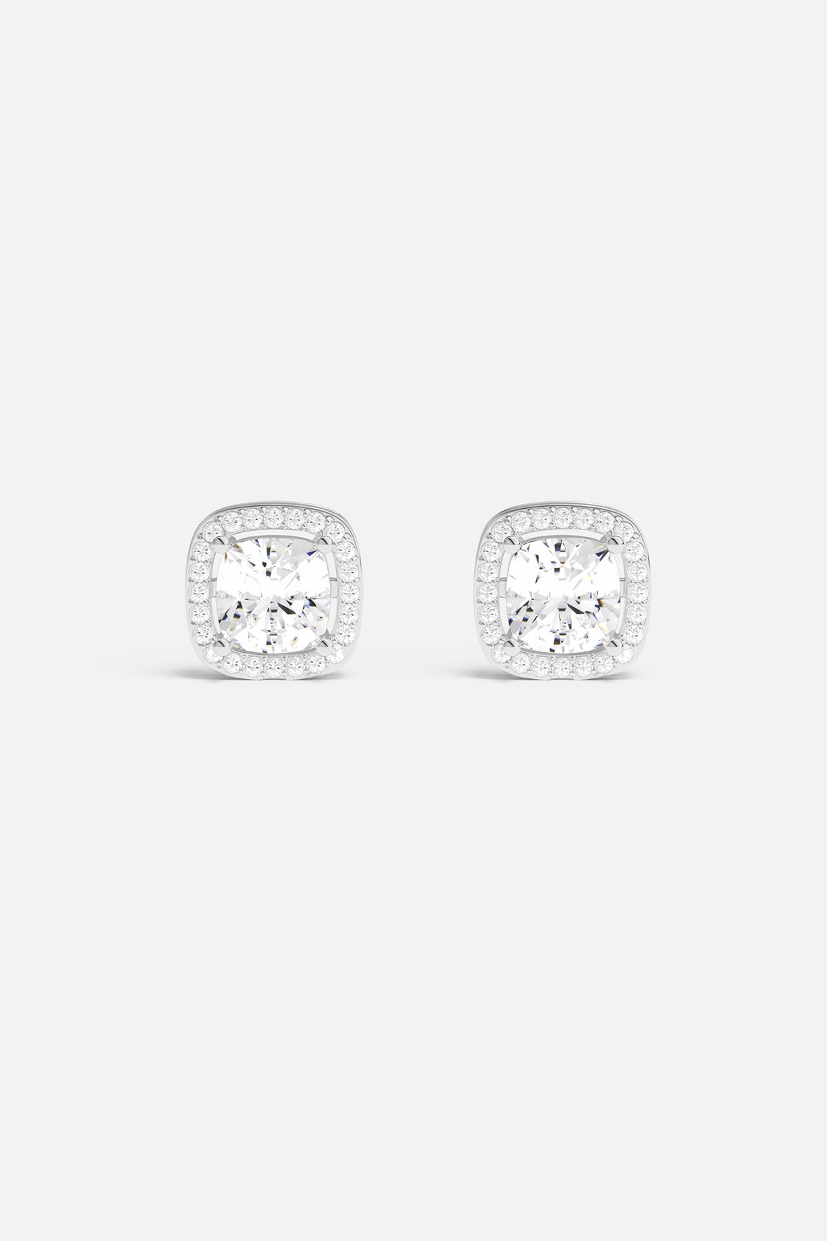 APM Monaco Square Stud Earrings in Silver