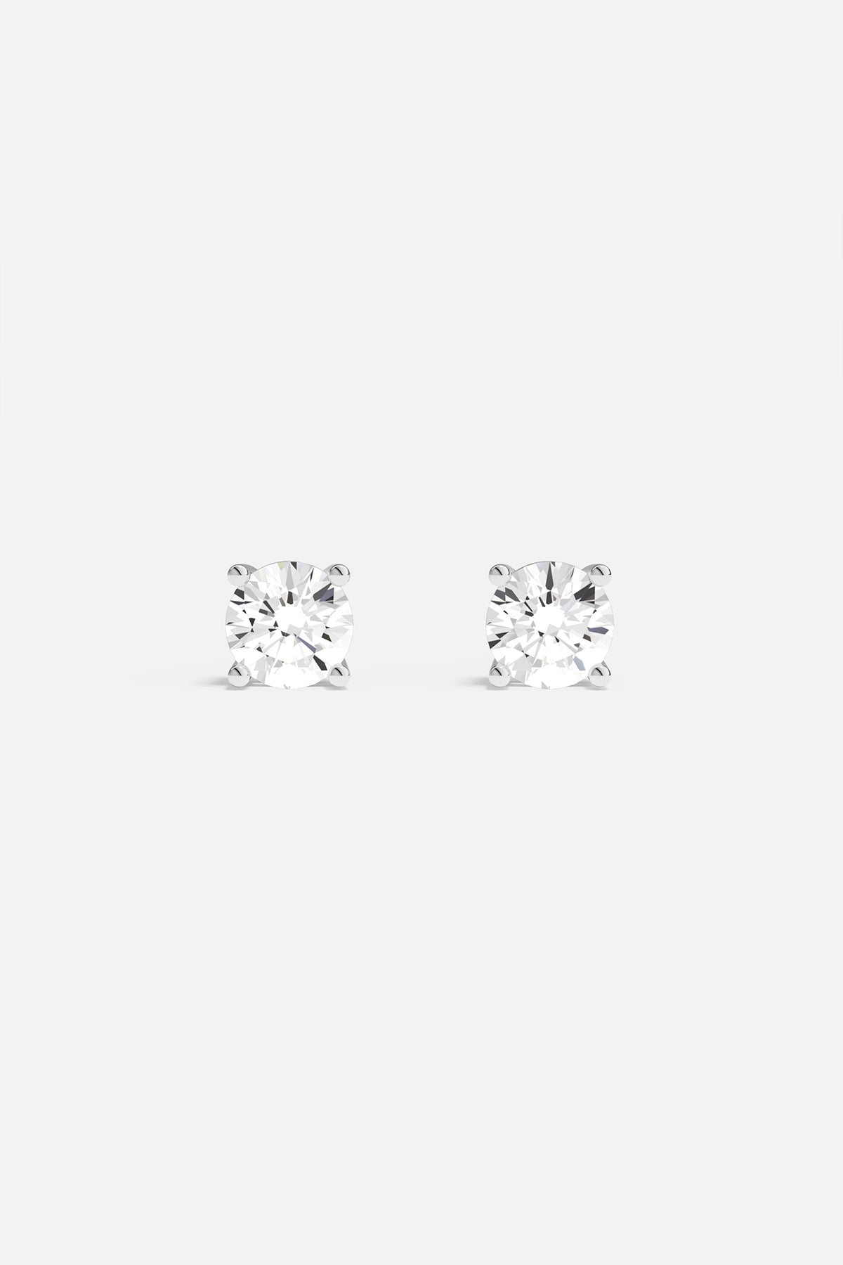 APM Monaco Round Stud Earrings in Silver