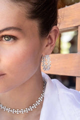 APM Monaco - Pavé Hoop Earrings 