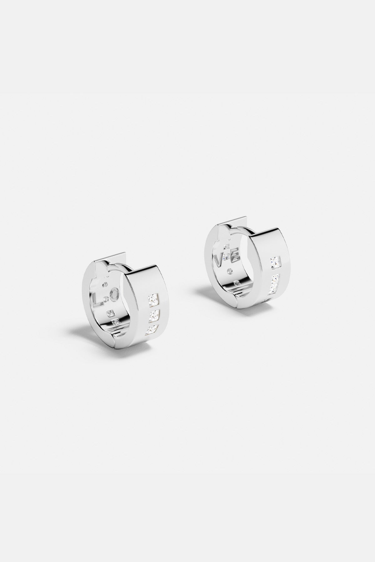 LOVE Morse Code Huggie Earrings - APM Monaco UK