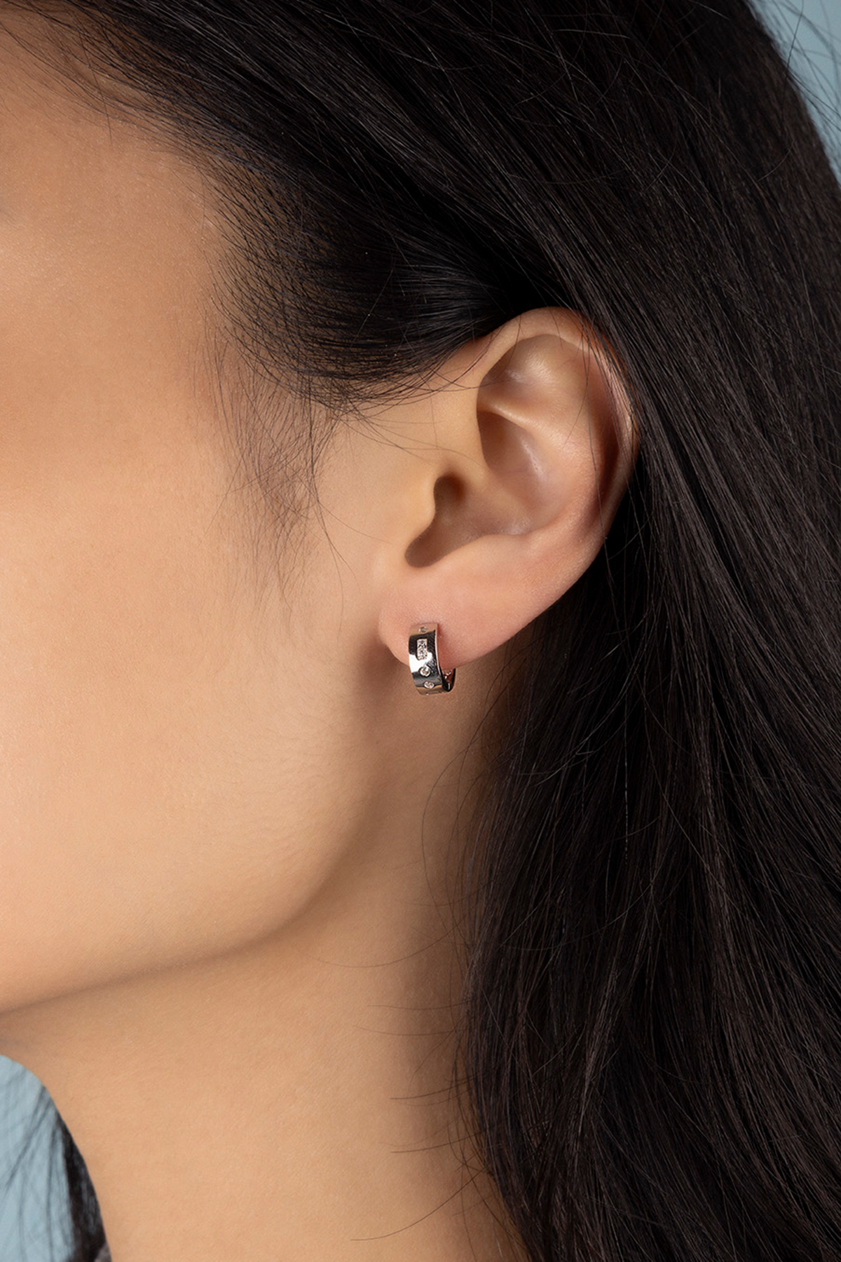 LOVE Morse Code Huggie Earrings