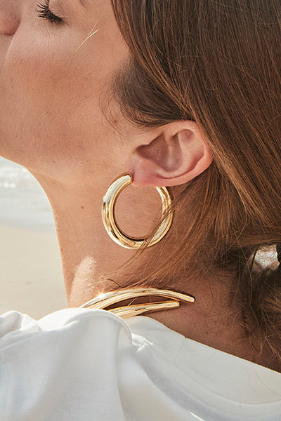 APM Monaco XL Bold Hoop Earrings in Yellow Gold