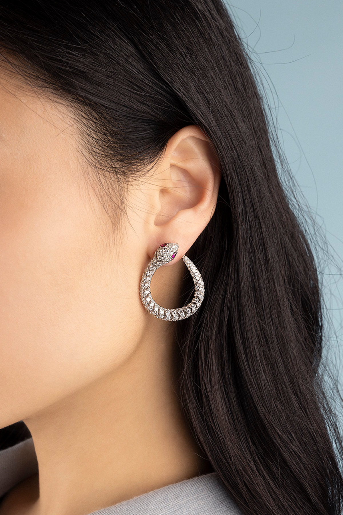 Pavé Kaa Earrings