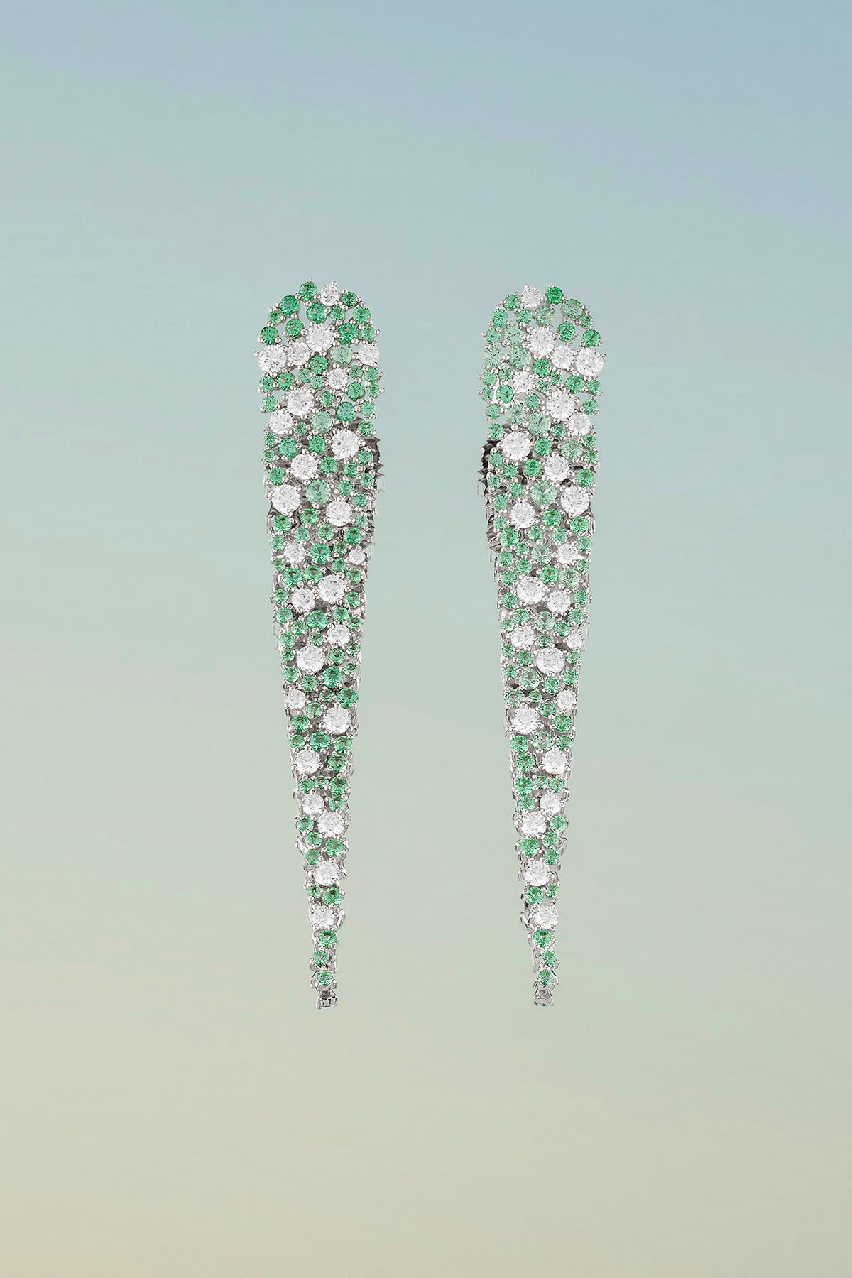 Statement Pastel Green Drop Earrings