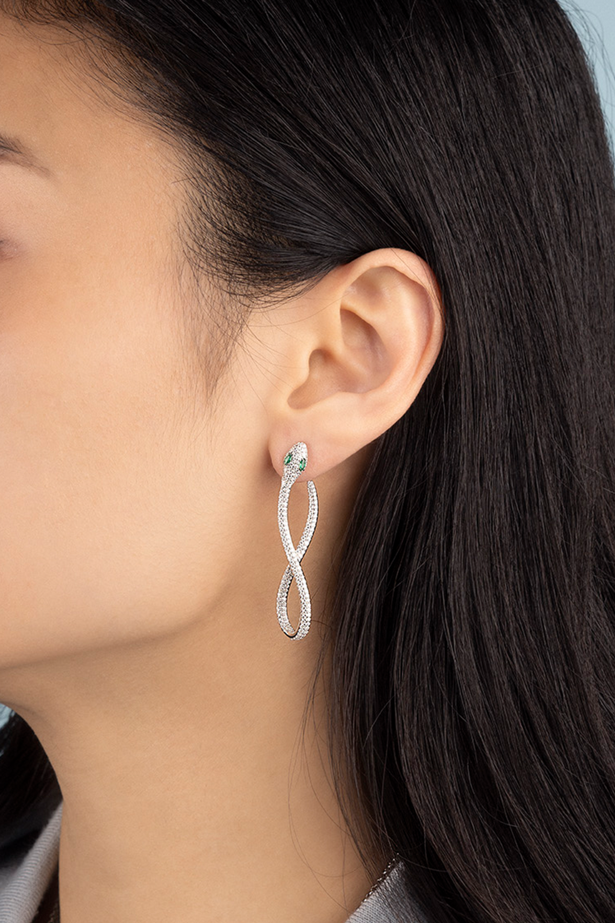 Pavé Kaa Earrings