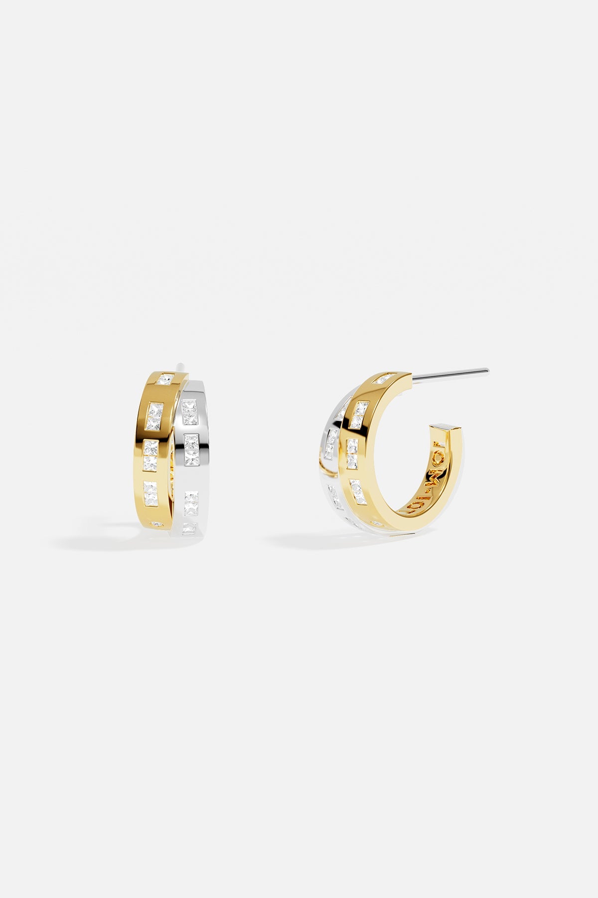 APM Monaco Intertwined Toi Moi Morse Code Earrings in Silver