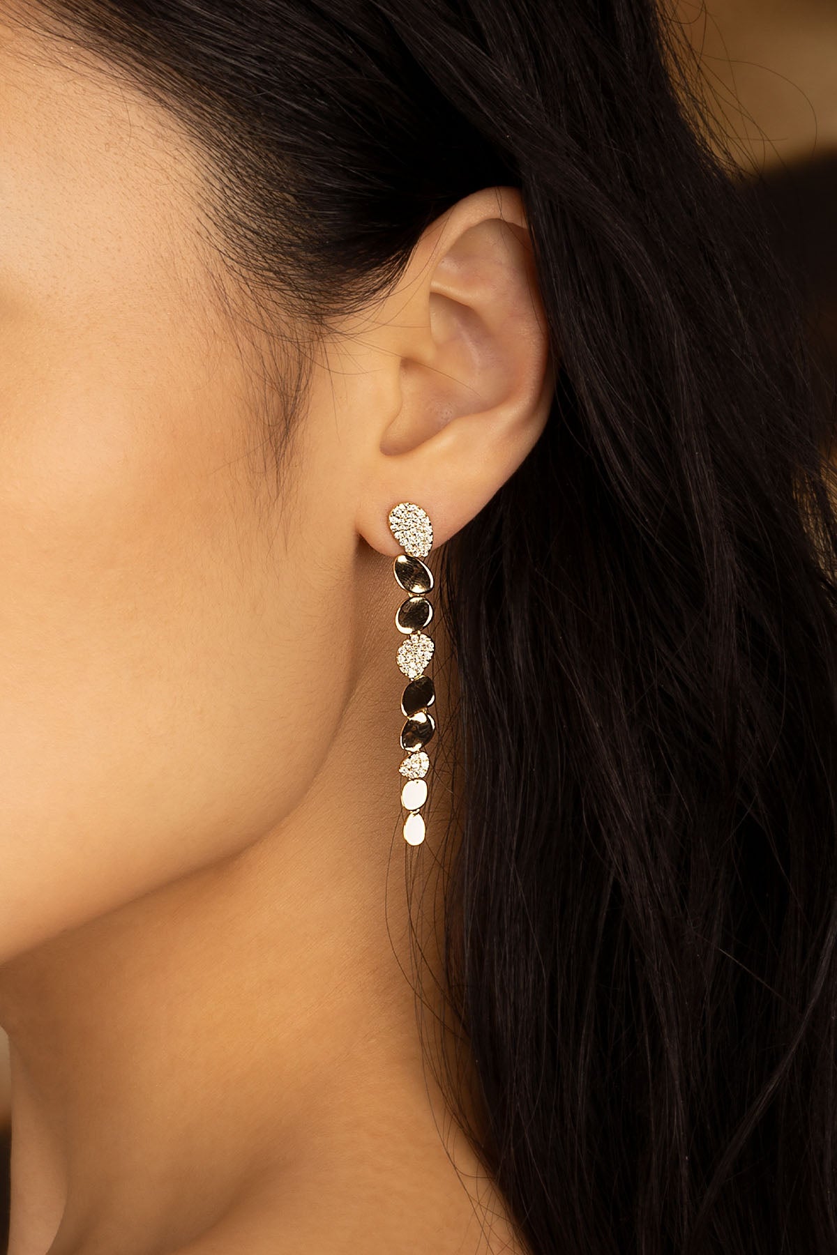 APM Monaco Galet Drop Earrings in Silver