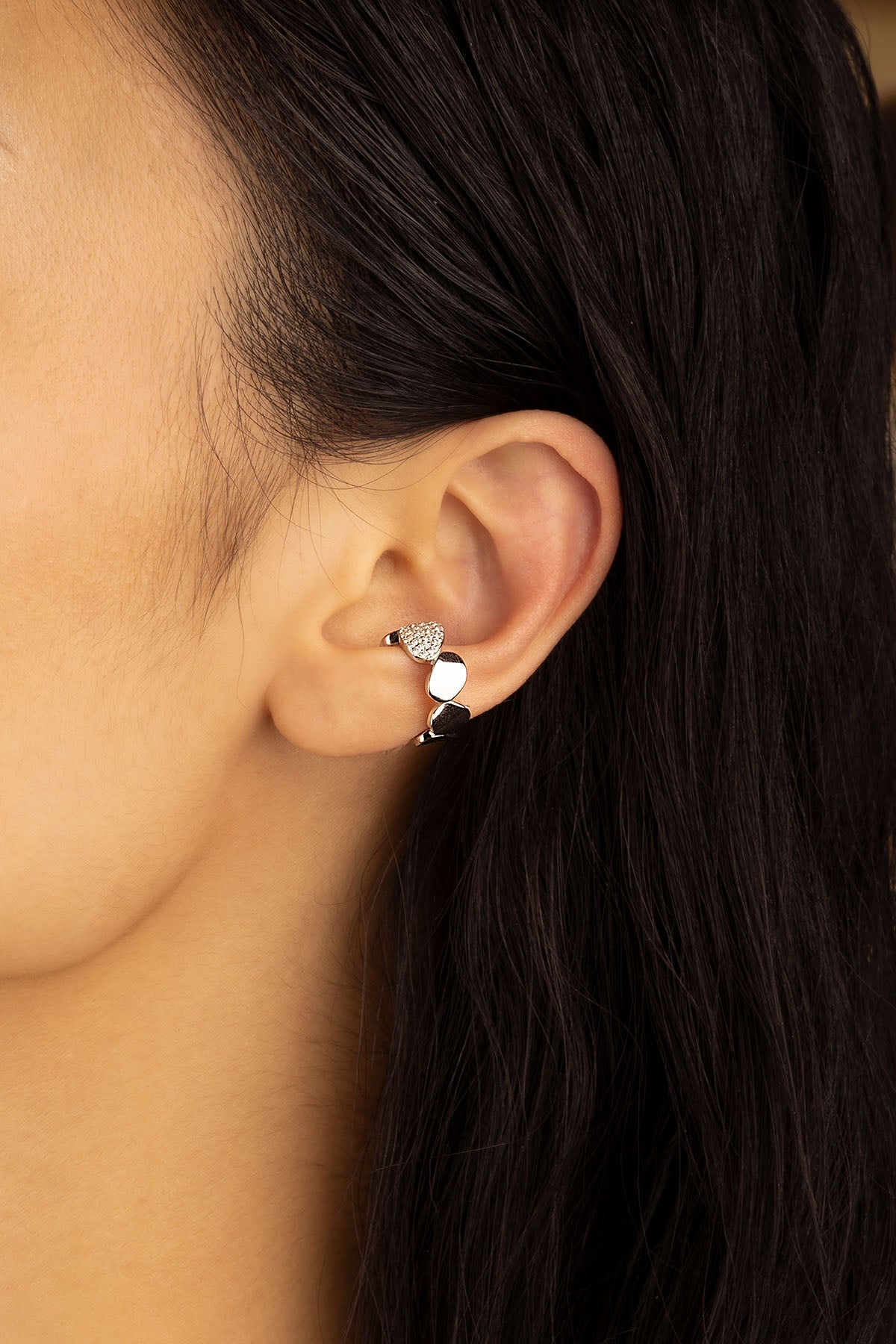 APM Monaco Galet Ear Cuff in Silver