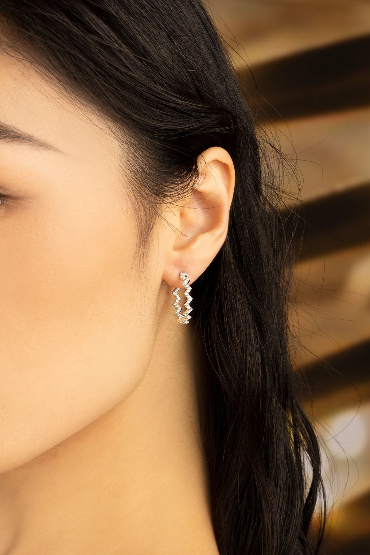 APM Monaco Up and Down Earrings in Silver
