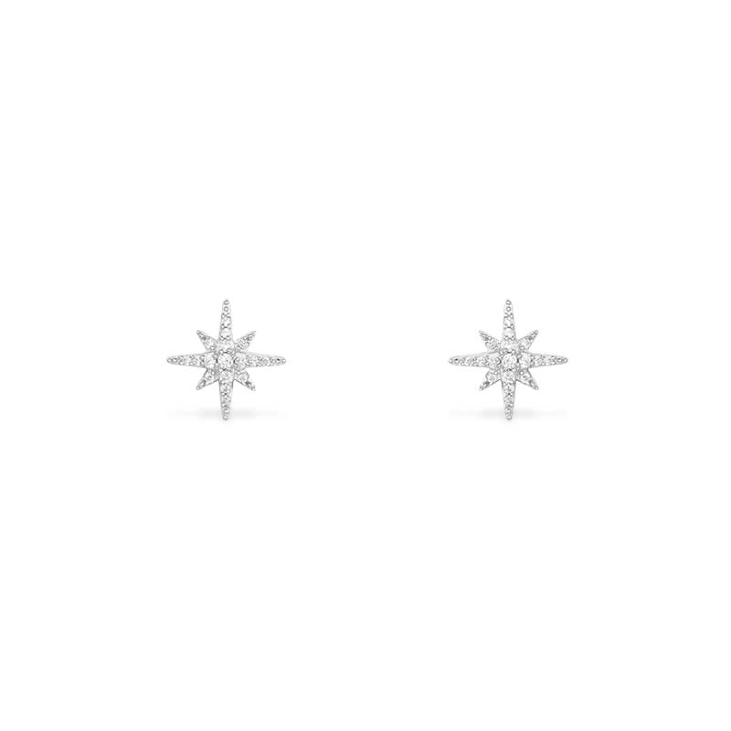 Météorites Stud Earrings - silver